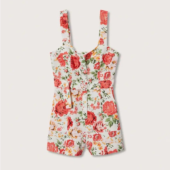 Mango Flower Short Jumpsuit 🌹 • Size Small - Picture 10 of 11